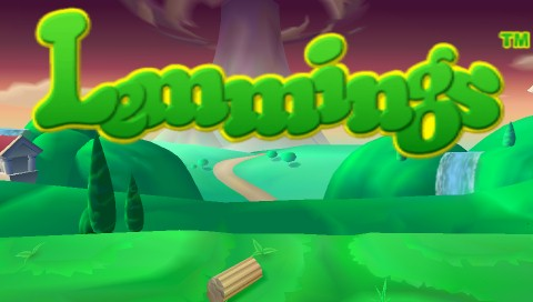Lemmings title screen for PSP